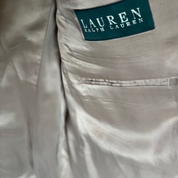 Ralph Lauren 44L Sport Coat Brown Blue Silk Wool Blazer Glen Check Classic Smart - Picture 5 of 9